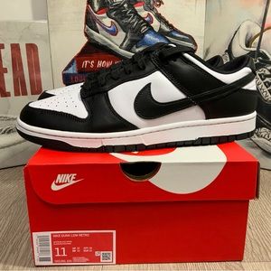 New Nike Dunk Low Retro White Black Panda Shoes DD1391-100 Men’s Size 11